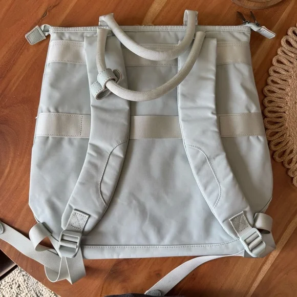 Stylish Gray Women's tote laptop traveling Backpack - Picture 3 of 10